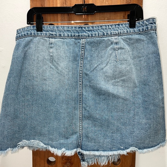 BlankNYC Asymmetrical Denim Wrap Skirt - Picture 10 of 14